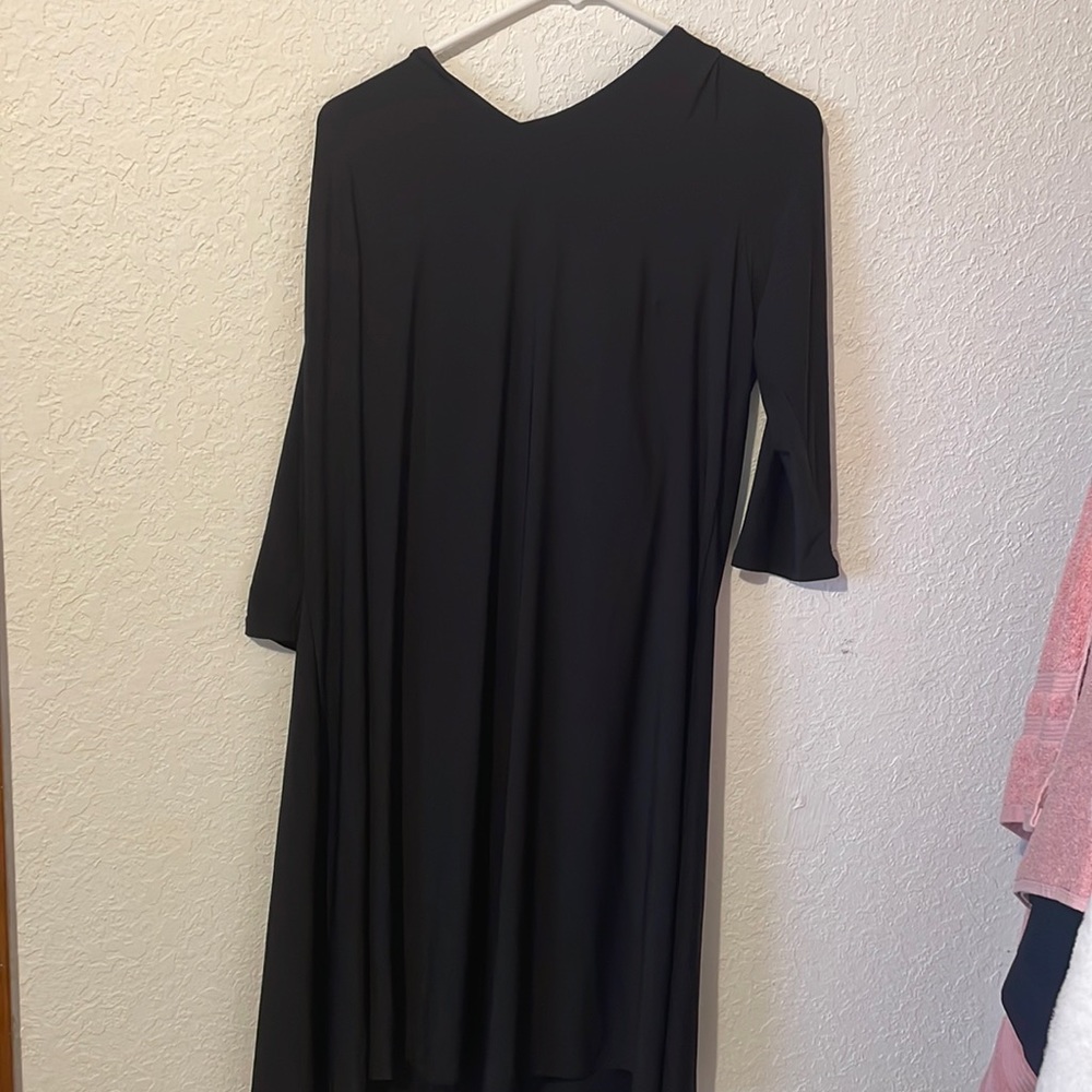 Black corset back dress